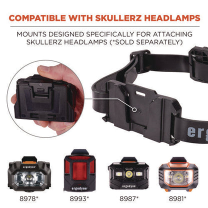 Skullerz 8979 Headband Light Mount With Silicone Strap, Ships In 1-3 Business Days