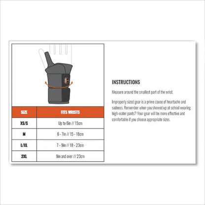 Proflex 4020 Lightweight Wrist Support, X-small/small, Fits Left Hand, Gray, Ships In 1-3 Business Days