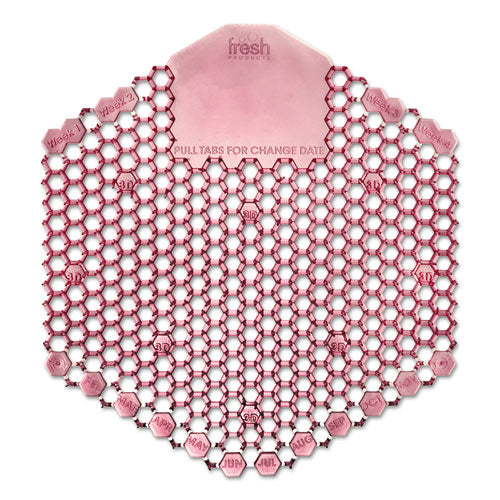 Wave 3d Urinal Deodorizer Screen, Spiced Apple Scent, Red, 10/box