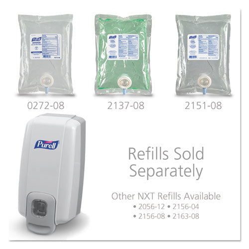 Nxt Space Saver Dispenser, 1,000 Ml, 5.13 X 4 X 10, White/gray