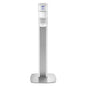 Messenger Es6 Floor Stand With Dispenser, 1,200 Ml, 13.16 X 16.63 X 51.57, Silver/white