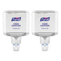 Advanced Hand Sanitizer Gentle And Free Foam, 1,200 Ml Refill, Fragrance-free, For Es8 Dispensers, 2/carton