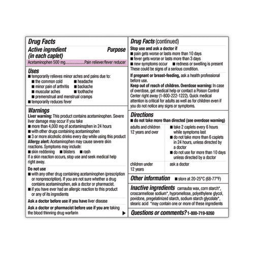 Extra Strength Acetaminophen Tablets 500 Mg, 500/bottle, Ships In 1-3 Business Days