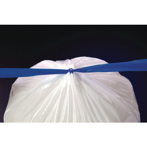 Drawstring Trash Bags, 13 Gal, 0.8 Mil, 24" X 28", White, 40 Bags/roll, 2 Rolls/box