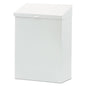 Feminine Hygiene Product Waste Receptacle, Metal, White