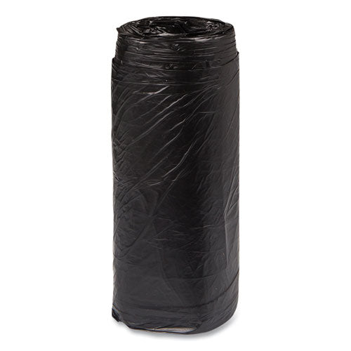 High-density Commercial Can Liners, 16 Gal, 8 Mic, 24" X 33", Black, 50 Bags/roll, 20 Interleaved Rolls/carton