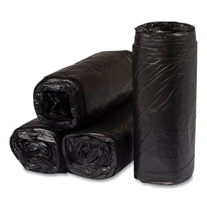 High-density Commercial Can Liners, 16 Gal, 8 Mic, 24" X 33", Black, 50 Bags/roll, 20 Interleaved Rolls/carton