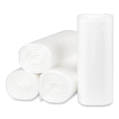 High-density Commercial Can Liners, 16 Gal, 8 Mic, 24" X 33", Natural, 50 Bags/roll, 20 Interleaved Rolls/carton