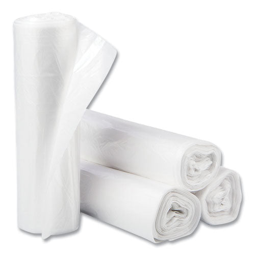 High-density Commercial Can Liners, 30 Gal, 10 Mic, 30" X 37", Clear, 25 Bags/roll, 20 Interleaved Rolls/carton