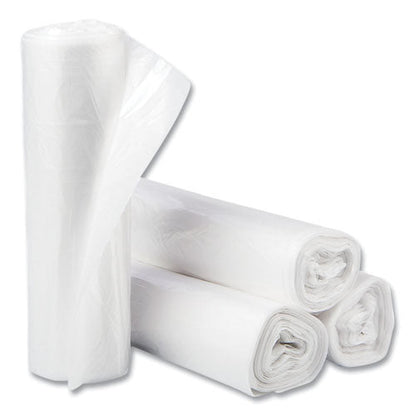 High-density Commercial Can Liners, 30 Gal, 10 Mic, 30" X 37", Clear, 25 Bags/roll, 20 Interleaved Rolls/carton