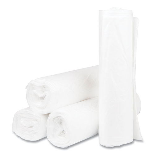 High-density Commercial Can Liners, 33 Gal, 11 Mic, 33" X 40", Clear, 25 Bags/roll, 20 Interleaved Rolls/carton