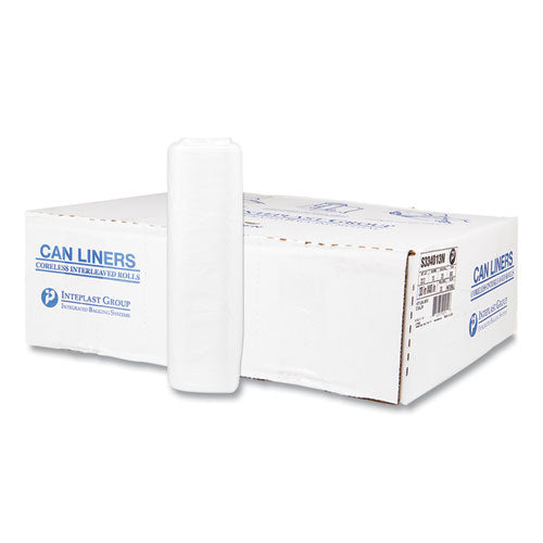 High-density Commercial Can Liners, 33 Gal, 13 Mic, 33" X 40", Clear, 25 Bags/roll, 20 Interleaved Rolls/carton