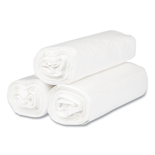 High-density Commercial Can Liners, 33 Gal, 13 Mic, 33" X 40", Clear, 25 Bags/roll, 20 Interleaved Rolls/carton