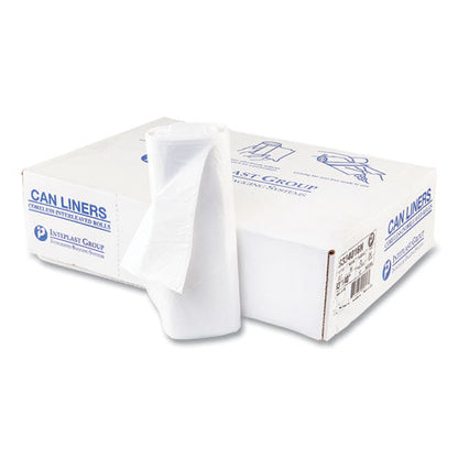 High-density Commercial Can Liners, 33 Gal, 16 Mic, 33" X 40", Clear, 25 Bags/roll, 10 Interleaved Rolls/carton