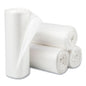 High-density Commercial Can Liners, 60 Gal, 12 Mic, 38" X 60", Clear, 25 Bags/roll, 8 Interleaved Rolls/carton