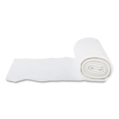 High-density Commercial Can Liners, 60 Gal, 14 Mic, 38" X 60", Clear, 25 Bags/roll, 8 Interleaved Rolls/carton