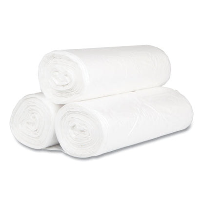 High-density Commercial Can Liners, 60 Gal, 17 Mic, 38" X 60", Clear, 25 Bags/roll, 8 Interleaved Rolls/carton