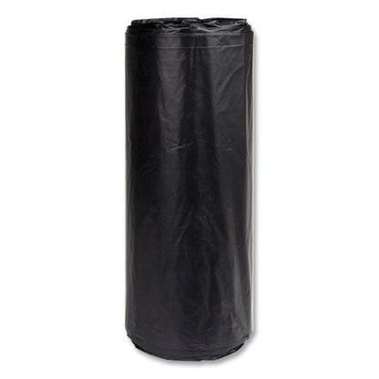 High-density Commercial Can Liners, 60 Gal, 22 Mic, 38" X 60", Black, 25 Bags/roll, 6 Interleaved Rolls/carton