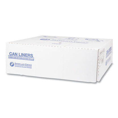 High-density Commercial Can Liners, 60 Gal, 22 Mic, 38" X 60", Clear, 25 Bags/roll, 6 Interleaved Rolls/carton