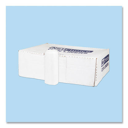 High-density Commercial Can Liners, 45 Gal, 12 Mic, 40" X 48", Clear, 25 Bags/roll, 10 Interleaved Rolls/carton