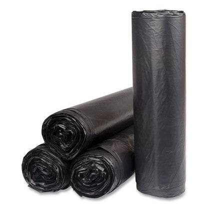 High-density Commercial Can Liners, 45 Gal, 16 Mic, 40" X 48", Black, 25 Bags/roll, 10 Interleaved Rolls/carton