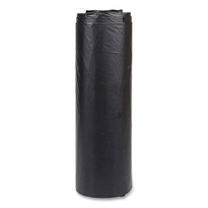 High-density Commercial Can Liners, 45 Gal, 22 Mic, 40" X 48", Black, 25 Bags/roll, 6 Interleaved Rolls/carton