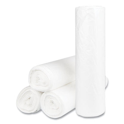High-density Commercial Can Liners, 60 Gal, 14 Mic, 43" X 48", Natural, 25 Bags/roll, 8 Interleaved Rolls/carton