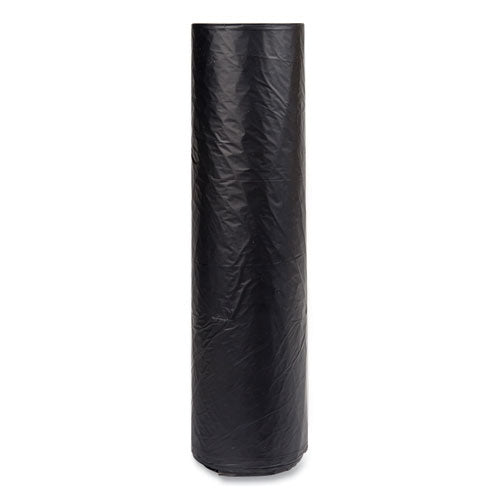 High-density Commercial Can Liners, 60 Gal, 16 Mic, 43" X 48", Black, 25 Bags/roll, 8 Interleaved Rolls/carton