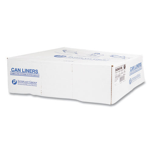 High-density Commercial Can Liners, 60 Gal, 16 Mic, 43" X 48", Black, 25 Bags/roll, 8 Interleaved Rolls/carton