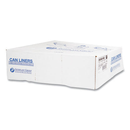 High-density Commercial Can Liners, 60 Gal, 16 Mic, 43" X 48", Black, 25 Bags/roll, 8 Interleaved Rolls/carton