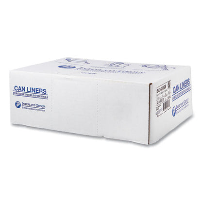 High-density Commercial Can Liners, 60 Gal, 16 Mic, 43" X 48", Natural, 25 Bags/roll, 8 Interleaved Rolls/carton