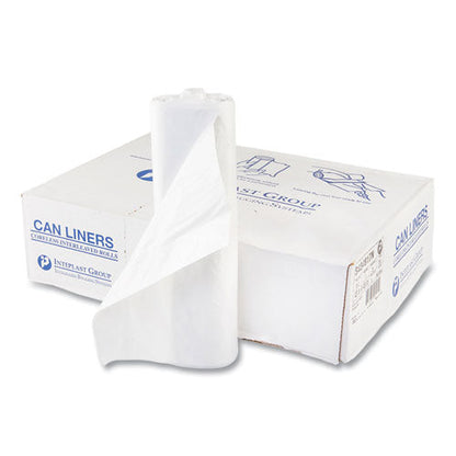 High-density Commercial Can Liners, 60 Gal, 17 Mic, 43" X 48", Clear, 25 Bags/roll, 8 Interleaved Rolls/carton