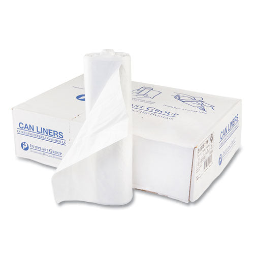 High-density Commercial Can Liners, 60 Gal, 17 Mic, 43" X 48", Clear, 25 Bags/roll, 8 Interleaved Rolls/carton