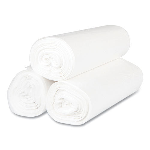 High-density Commercial Can Liners, 60 Gal, 17 Mic, 43" X 48", Clear, 25 Bags/roll, 8 Interleaved Rolls/carton