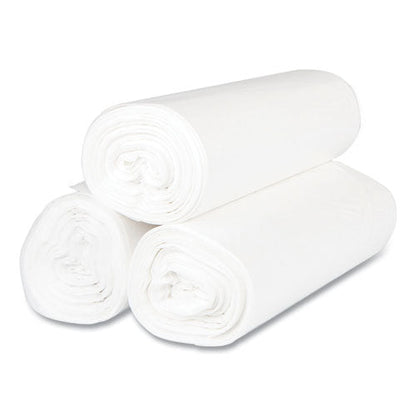 High-density Commercial Can Liners, 60 Gal, 17 Mic, 43" X 48", Clear, 25 Bags/roll, 8 Interleaved Rolls/carton