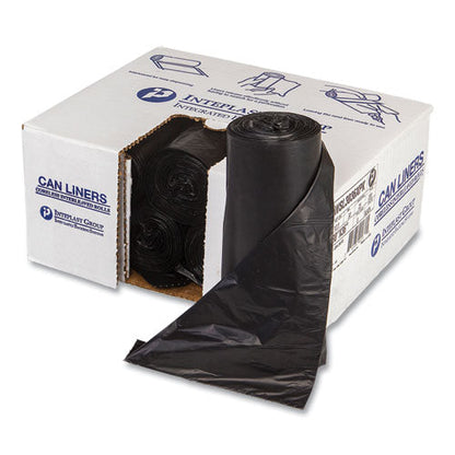 Low-density Commercial Can Liners, Coreless Interleaved Roll, 30 Gal, 0.9 Mil, 30" X 36", Black, 25 Bags/roll, 8 Rolls/carton