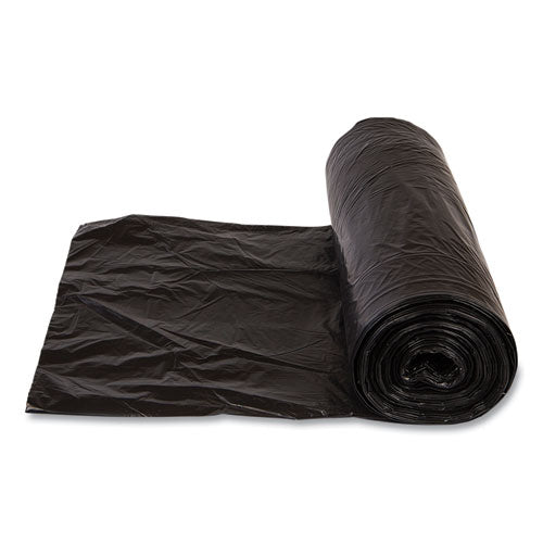 High-density Commercial Can Liners Value Pack, 60 Gal, 19 Mic, 38" X 58", Black, 25 Bags/roll, 6 Interleaved Rolls/carton