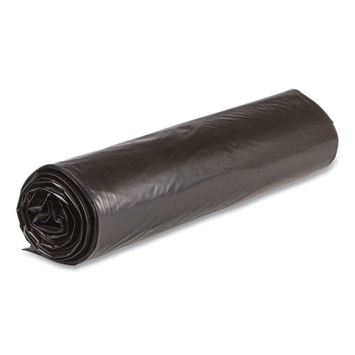 High-density Commercial Can Liners Value Pack, 45 Gal, 19 Mic, 40" X 46", Black, 25 Bags/roll, 6 Interleaved Rolls/carton