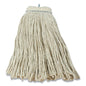Layflat Regular Screw-type Mop Head, Cotton, 24 Oz, 1" Headband, White