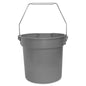Deluxe Heavy-duty Bucket, 10 Qt, Polypropylene, Gray, 10.63" Dia