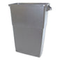 Thin Bin Containers, 23 Gal, Polyethylene, Gray