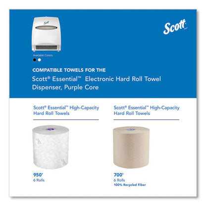 Essential Electronic Hard Roll Towel Dispenser, 12.7 X 9.57 X 15.76, White