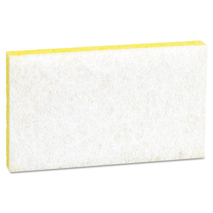 Light-duty Scrubbing Sponge, #63, 3.6 X 6.1, 0.7" Thick, Yellow/white, 20/carton