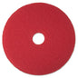 Low-speed Buffer Floor Pads 5100, 14" Diameter, Red, 5/carton