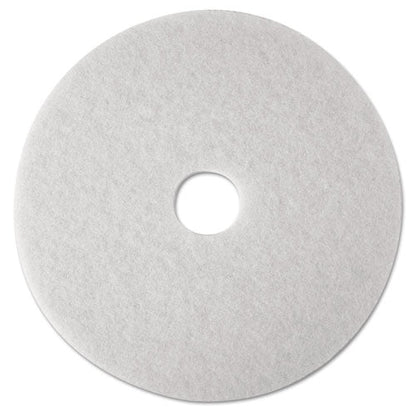 Low-speed Super Polishing Floor Pads 4100, 16" Diameter, White, 5/carton