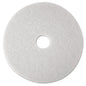 Low-speed Super Polishing Floor Pads 4100, 16" Diameter, White, 5/carton
