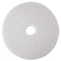 Low-speed Super Polishing Floor Pads 4100, 21" Diameter, White, 5/carton