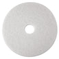 Low-speed Super Polishing Floor Pads 4100, 24" Diameter, White, 5/carton