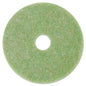 Low-speed Topline Autoscrubber Floor Pads 5000, 17" Diameter, Green/amber, 5/carton