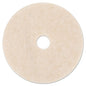 Ultra High-speed Topline Floor Burnishing Pads 3200, 20" Diameter, White/amber, 5/carton